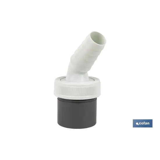 CONEXIÓN PVC Ø40 MM CON TOMA AUXILIAR PARA ELECTRODOMÉSTICOS (PACK: 1 UDS) - Almacén de Ferretería Acor