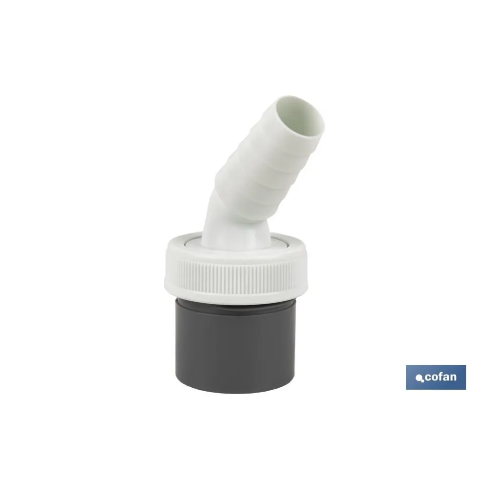 CONEXIÓN PVC Ø40 MM CON TOMA AUXILIAR PARA ELECTRODOMÉSTICOS (PACK: 1 UDS) - Almacén de Ferretería Acor