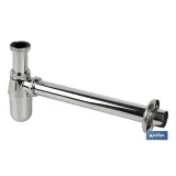 SIFÓN BOTELLA CROMADO SALIDA Ø32-40 330 MM Y RACOR 1 1/4 (PACK: 1 UDS) - Almacén de Ferretería Acor