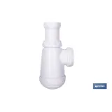 SIFÓN DE BOTELLA CON SALIDA Ø32-40 MM Y RACOR 1 1/4 (PACK: 1 UDS) - Almacén de Ferretería Acor