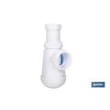 SIFÓN DE BOTELLA CON SALIDA Ø32-40 MM Y RACOR 1 1/4 (PACK: 1 UDS) - Almacén de Ferretería Acor