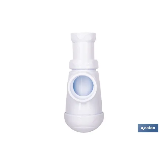 SIFÓN DE BOTELLA CON SALIDA Ø32-40 MM Y RACOR 1 1/4 (PACK: 1 UDS) - Almacén de Ferretería Acor
