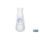 SIFÓN DE BOTELLA CON SALIDA Ø32-40 MM Y RACOR 1 1/4 (PACK: 1 UDS) - Almacén de Ferretería Acor