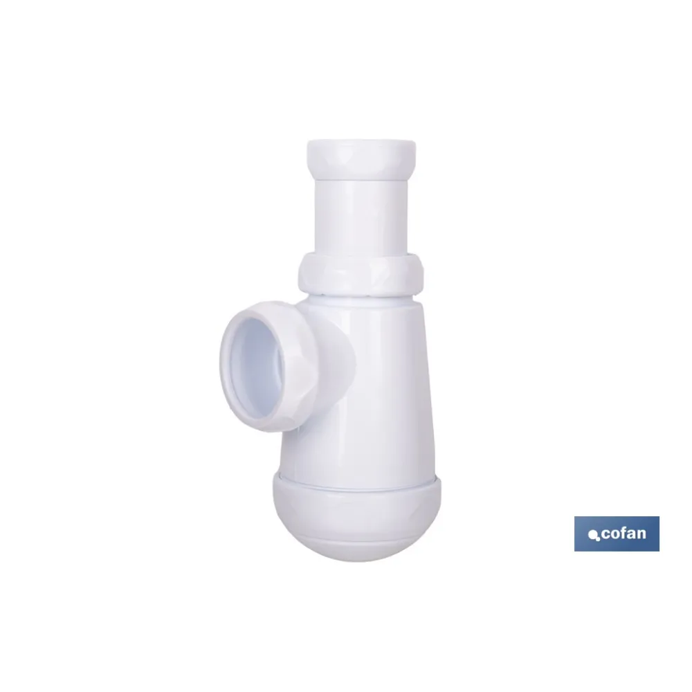 SIFÓN DE BOTELLA CON SALIDA Ø32-40 MM Y RACOR 1 1/4 (PACK: 1 UDS) - Almacén de Ferretería Acor