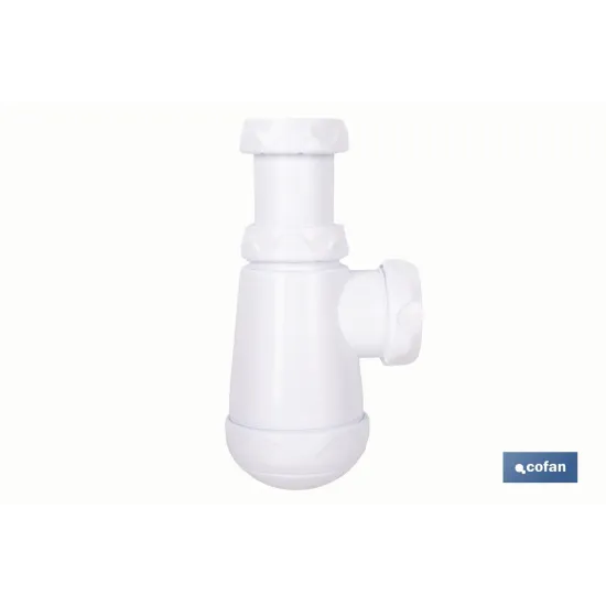 SIFÓN DE BOTELLA CON SALIDA Ø32-40 MM Y RACOR 1 1/2-1 1/4 (PACK: 1 UDS) - Almacén de Ferretería Acor