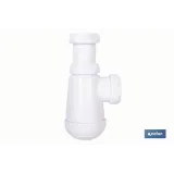SIFÓN DE BOTELLA CON SALIDA Ø32-40 MM Y RACOR 1 1/2-1 1/4 (PACK: 1 UDS) - Almacén de Ferretería Acor