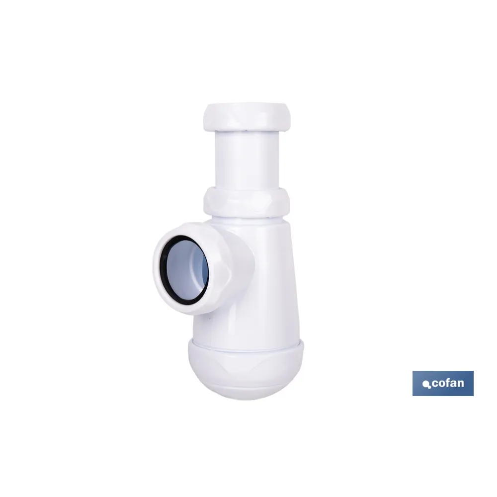 SIFÓN DE BOTELLA CON SALIDA Ø32-40 MM Y RACOR 1 1/2-1 1/4 (PACK: 1 UDS) - Almacén de Ferretería Acor
