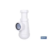 SIFÓN DE BOTELLA CON SALIDA Ø32-40 MM Y RACOR 1 1/2-1 1/4 (PACK: 1 UDS) - Almacén de Ferretería Acor