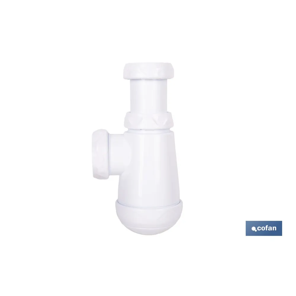 SIFÓN DE BOTELLA CON SALIDA Ø32-40 MM Y RACOR 1 1/2-1 1/4 (PACK: 1 UDS) - Almacén de Ferretería Acor