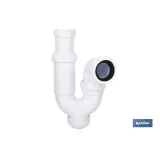 SIFÓN CURVO CON SALIDA Ø32-40 MM Y RACOR 1 1/4 (PACK: 1 UDS) - Almacén de Ferretería Acor
