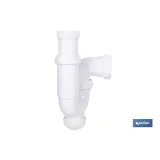 SIFÓN CURVO CON SALIDA Ø32-40 MM Y RACOR 1 1/4 (PACK: 1 UDS) - Almacén de Ferretería Acor