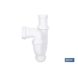 SIFÓN CURVO CON SALIDA Ø32-40 MM Y RACOR 1 1/4 (PACK: 1 UDS) - Almacén de Ferretería Acor