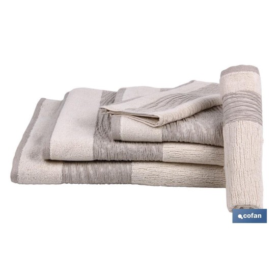 TOALLA TOCADOR NATURE  GR.600/M2 MODELO ALMA 30X50cm