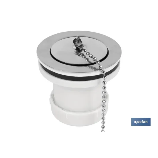 VÁLVULA LAVABO-BIDÉ 1 1/4 x 70 TAPÓN METÁLICO (PACK: 1 UDS) - Almacén de Ferretería Acor