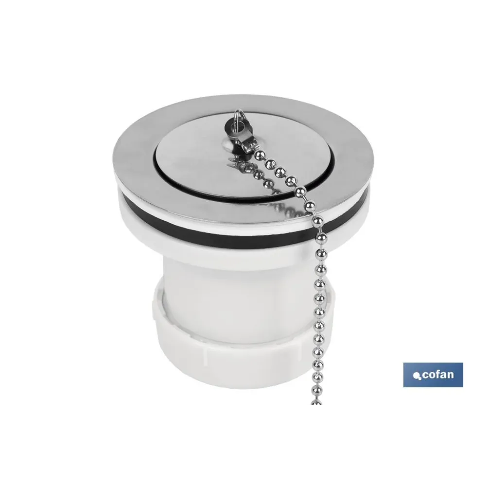 VÁLVULA LAVABO-BIDÉ 1 1/4 x 70 TAPÓN METÁLICO (PACK: 1 UDS) - Almacén de Ferretería Acor