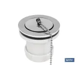 VÁLVULA LAVABO-BIDÉ 1 1/4 x 70 TAPÓN METÁLICO (PACK: 1 UDS) - Almacén de Ferretería Acor