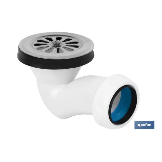VÁLVULA SIFÓNICA PLATO DE DUCHA Ø60 CON SALIDA Ø32-40 Y REJILLA INOX. (PACK: 1 UDS) - Almacén de Ferretería Acor