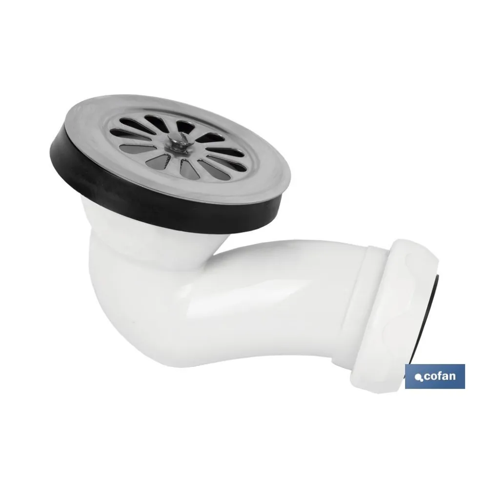 VÁLVULA SIFÓNICA PLATO DE DUCHA Ø60 CON SALIDA Ø32-40 Y REJILLA INOX. (PACK: 1 UDS) - Almacén de Ferretería Acor