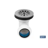 VÁLVULA SIFÓNICA PLATO DE DUCHA Ø60 CON SALIDA Ø32-40 Y REJILLA INOX. (PACK: 1 UDS) - Almacén de Ferretería Acor