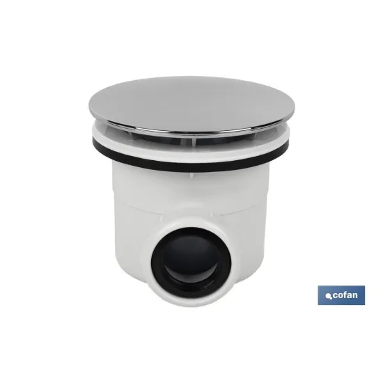 VÁLVULA SIFÓNICA PLATO DE DUCHA Ø60 MM CON SALIDA Ø32-40 MM Y EMBELLECEDOR CROMADO (PACK: 1 - Almacén de Ferretería Acor