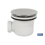 VÁLVULA SIFÓNICA PLATO DE DUCHA Ø60 MM CON SALIDA Ø32-40 MM Y EMBELLECEDOR CROMADO (PACK: 1 - Almacén de Ferretería Acor