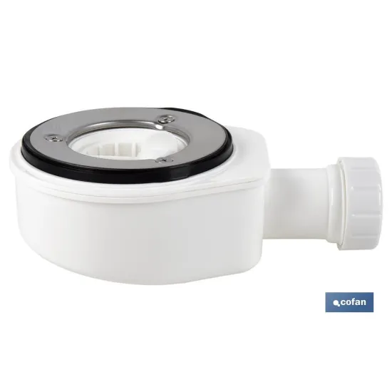 VÁLVULA SIFÓNICA DUCHA EXTRAPLANA CON SALIDA Ø32-40 MM SIN EMBELLECEDOR (PACK: 1 UDS) - Almacén de Ferretería Acor