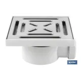 VÁLVULA SIFÓNICA SUMIDERO 146X146 MM CON SALIDA Ø32-40 MM Y TAPA ACERO INOX. (PACK: 1 UDS) - Almacén de Ferretería Acor