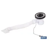 VÁLVULA PARA FREGADERO CON REBOSADERO 1 1/2 X 70 MM (PACK: 1 UDS) - Almacén de Ferretería Acor