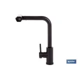 GRIFO DE COCINA NEGRO DE ACERO CON MANGUERA EXTENSIBLE Y 3 FUNCIONES 340 X 240 X 54  MM (PACK - Almacén de Ferretería Acor