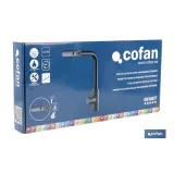 GRIFO DE COCINA NEGRO DE ACERO CON MANGUERA EXTENSIBLE Y 3 FUNCIONES 340 X 240 X 54  MM (PACK - Almacén de Ferretería Acor