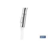 GRIFO DE COCINA ANTRACITA DE ACERO INOX. CON MANGUERA EXTENSIBLE Y 2 FUNCIONES 400 X 220 X 54 - Almacén de Ferretería Acor