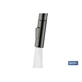 GRIFO DE COCINA DE ACERO NEGRO CON MANGUERA EXTENSIBLE Y 2 FUNCIONES 390 X 250 X 54 MM (PACK - Almacén de Ferretería Acor
