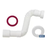 TUBO FLEXIBLE BLANCO 1 1/4 Ø32-40 MM 300-720 MM (PACK: 1 UDS) - Almacén de Ferretería Acor