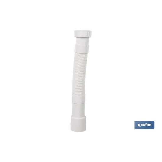 TUBO FLEXIBLE BLANCO 1 1/2 Ø40-50 MM 300-720 MM (PACK: 1 UDS) - Almacén de Ferretería Acor