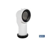 MANGUITO DE CONEXIÓN ACODADO 90° PARA INODORO CON GOMA LABIADA Ø110 MM (PACK: 1 UDS) - Almacén de Ferretería Acor