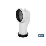 MANGUITO DE CONEXIÓN ACODADO 90° PARA INODORO CON GOMA LABIADA Ø110 MM (PACK: 1 UDS) - Almacén de Ferretería Acor