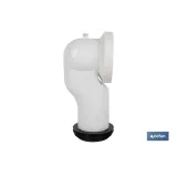 MANGUITO DE CONEXIÓN ACODADO 90° PARA INODORO CON GOMA LABIADA Ø110 MM (PACK: 1 UDS) - Almacén de Ferretería Acor