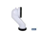 MANGUITO DE CONEXIÓN ACODADO 45° PARA INODORO CON GOMA LABIADA Ø110 MM (PACK: 1 UDS) - Almacén de Ferretería Acor