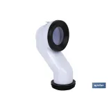 MANGUITO DE CONEXIÓN ACODADO 45° PARA INODORO CON GOMA LABIADA Ø110 MM (PACK: 1 UDS) - Almacén de Ferretería Acor