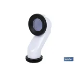 MANGUITO DE CONEXIÓN ACODADO 45° PARA INODORO CON GOMA LABIADA Ø110 MM (PACK: 1 UDS) - Almacén de Ferretería Acor