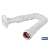 TUBO FLEXIBLE BLANCO 1 1/2 CON REDUCTOR 1 1/4 Ø32-40 330-690 MM (PACK: 1 UDS) - Almacén de Ferretería Acor