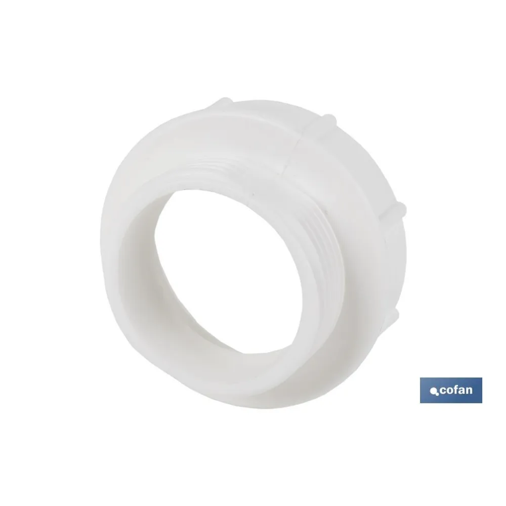 ADAPTADOR CONVERTIDOR 1 1/4 MACHO - 1 1/2 HEMBRA PARA TUBO FLEXIBLE (PACK: 1 UDS) - Almacén de Ferretería Acor