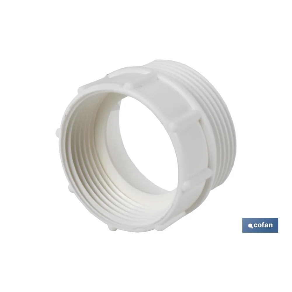 ADAPTADOR CONVERTIDOR 1 1/2 MACHO - 1 1/4 HEMBRA PARA TUBO FLEXIBLE (PACK: 1 UDS) - Almacén de Ferretería Acor
