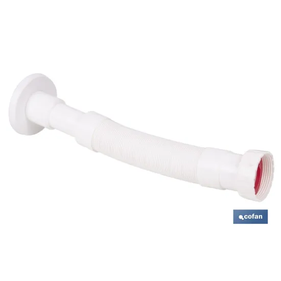 TUBO FLEXIBLE BLANCO 1 1/2  Ø32-40 300-720 MM (PACK: 1 UDS) - Almacén de Ferretería Acor