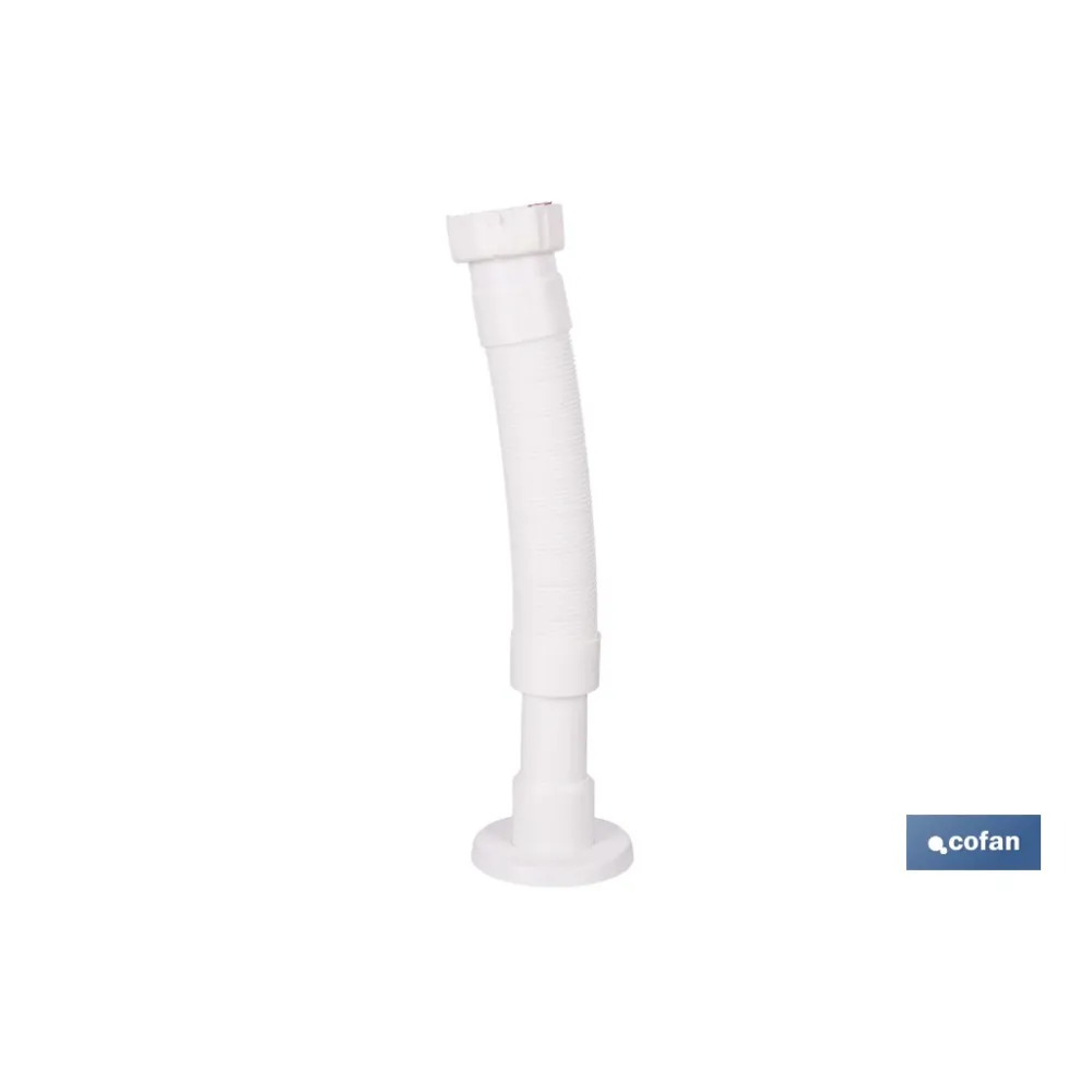 TUBO FLEXIBLE BLANCO 1 1/2  Ø32-40 300-720 MM (PACK: 1 UDS) - Almacén de Ferretería Acor