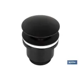 VÁLVULA CLICK-CLACK NEGRA CON TAPÓN GRANDE Ø63 MM (PACK: 1 UDS) - Almacén de Ferretería Acor