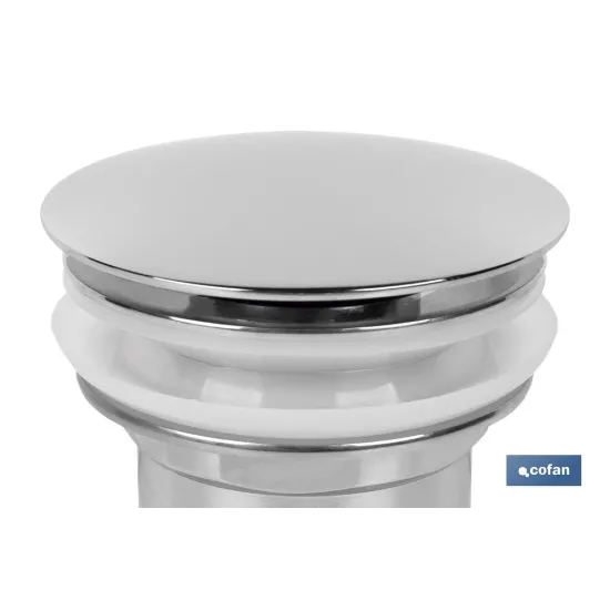 VÁLVULA CLICK-CLACK LARGA TAPÓN GRANDE Ø66 MM (PACK: 1 UDS) - Almacén de Ferretería Acor
