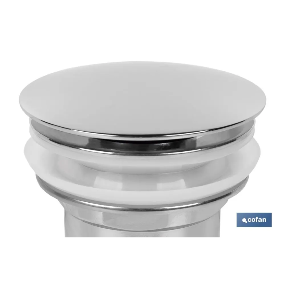 VÁLVULA CLICK-CLACK LARGA TAPÓN GRANDE Ø66 MM (PACK: 1 UDS) - Almacén de Ferretería Acor