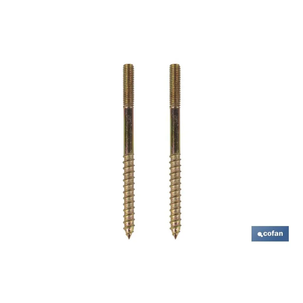 SET 2 PCS TORNILLOS VERTICALES FIJACIÓN INODORO 5 X 75 (PACK: 1 UDS) - Almacén de Ferretería Acor