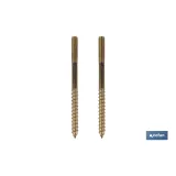 SET 2 PCS TORNILLOS VERTICALES FIJACIÓN INODORO 5 X 75 (PACK: 1 UDS) - Almacén de Ferretería Acor